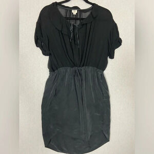 Wilfred Aritzia  100% silk chiffon ruffle string tie dress Sz S
